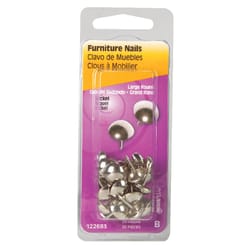 HILLMAN Large Brass-Plated Brass Furniture Nails 25 pk