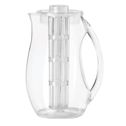 OGGI 102 oz Clear Beverage Pitcher W/Infuser Tube Acrylic