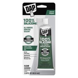 DAP Clear Silicone All Purpose Sealant and Adhesive 2.8 oz