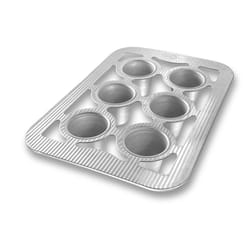 USA Pan 11 in. W X 15-3/4 in. L Popover Pan Silver