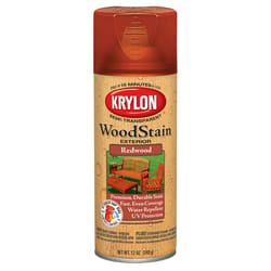 Krylon Semi-Transparent Flat Redwood Oil-Based Wood Stain 12 oz