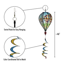 In The Breeze Multicolored Polyester 46 in. H X 11 in. W Butterfly Swarm Balloon Spinner