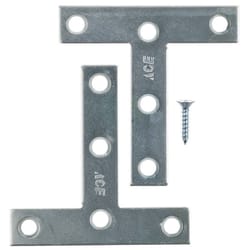 Ace 3 in. H X 3.75 in. W X 3 in. D Zinc Tee Plate