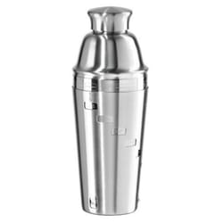 OGGI Dial a Drink 34 oz Clear Stainless Steel Cocktail Shaker