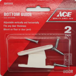 Ace Matte White Plastic Closet Door Guide 2 pc