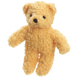 Zanies Yellow Fleece Berber Bear Squeaky Dog Toy Large