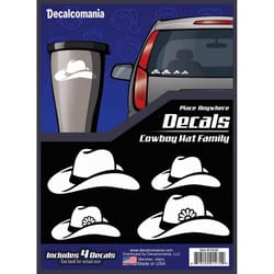 Decalcomania Cowboy Hat Family Car Sticker Vinyl 1 pk