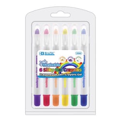 Bazic Products Washable Assorted Color Gel Crayons 6 pk