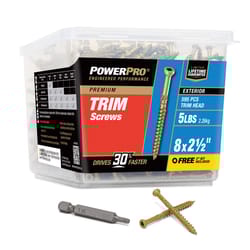 HILLMAN Power Pro No. 8 X 2-1/2 in. L Star Coarse Trim Screws 595 pk