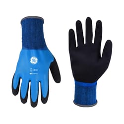 General Electric Unisex Dipped Gloves Black/Blue L 1 pair