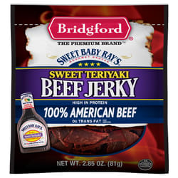 Bridgford Sweet Baby Ray's Sweet Teriyaki Beef Jerky 2.85 oz Bagged