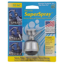 Whedon SuperSpray Dual Thread 15/16 in.- 27M x 55/64 in.-27F Chrome Swivel Sprayrator