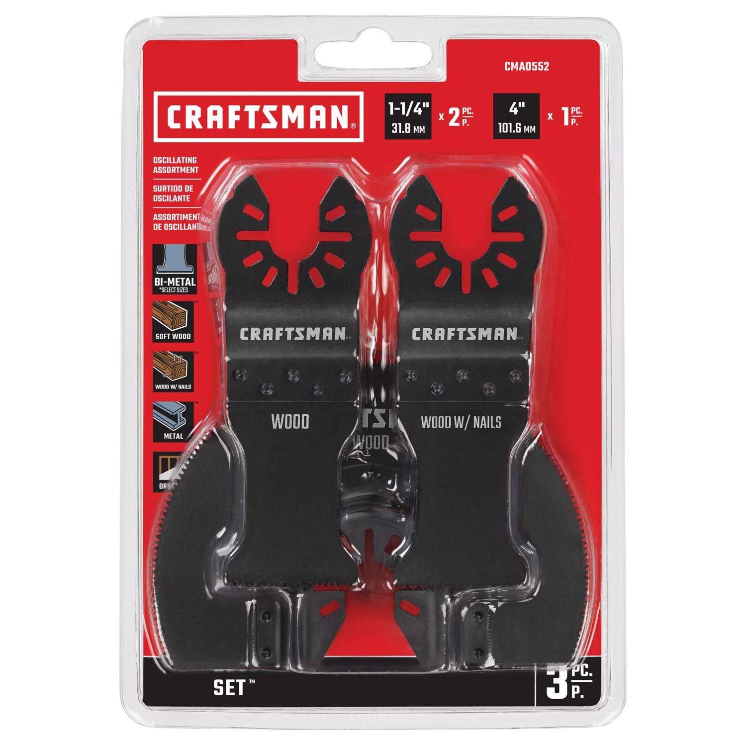 Craftsman BiMetal Oscillating Blade Set 3 pc Ace Hardware