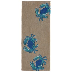 Liora Manne Frontporch 2 ft. W X 5 ft. L Blue Novelty Polyester Runner Rug