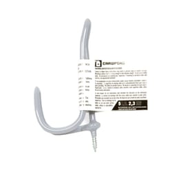 Crawford 3.25 in. L Vinyl Coated Gray Steel Small Light Duty Coat and Hat Storage Hook 5 lb. cap. 1