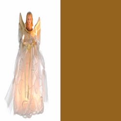 Kurt S. Adler Incandescent Gold/Ivory Angel  Tree Topper 10 in.