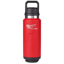 Milwaukee Packout 36 oz Red BPA Free Bottle with Chug Cap