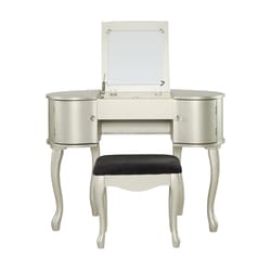 Linon Home Decor 40.5 in. W X 19.25 in. L Rectangular Vanity Table Set