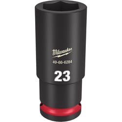 Milwaukee Shockwave 23 mm X 1/2 in. drive Metric/SAE 6 Point Deep Impact Socket 1 pc