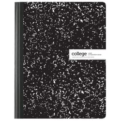 Office Depot 7.5 in. W X 9.75 in. L College Ruled Sewn Bound Black/White Composition Book