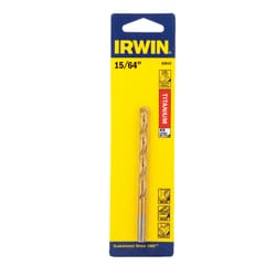 Irwin 15/64 in. X 3-7/8 in. L High Speed Steel Drill Bit Straight Shank 1 pc