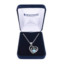 Montana Silversmiths Women's Clearer Ponds Silver/Turquoise Necklace Water Resistant