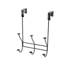 Spectrum 8.8 in. L Gray Steel Contemporary Hook Rack 1 pk