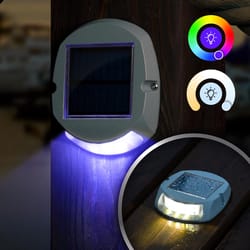 Classy Caps Matte Gray Battery Operated 1 W LED Smart-Enabled Pathway Light 1 pk