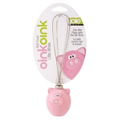 Joie Pink Plastic/Stainless Steel Egg Whisk