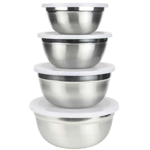 4-Piece Stainless Steel Mixing Bowls Set