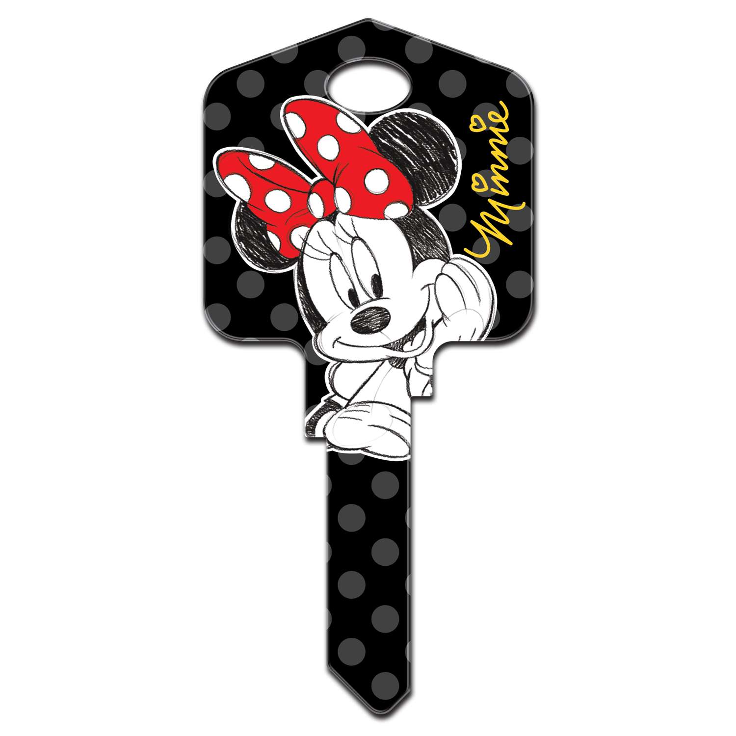 Hillman Disney Minnie Mouse House Key Blank 66/97 KW1/KW10 Single For Kwikset and Titan Locks Hillman Disney Minnie Mouse House Key Blank 66/97 KW1/KW10 Single For Kwikset and Titan Locks