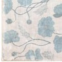 Cozy Living 21 in. W X 54 in. L Blue Poppies Polyester Accent Rug