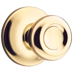 Kwikset Tylo Polished Brass Passage Lockset 1-3/4 in.