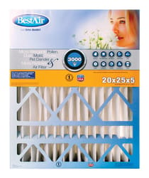 BestAir 20 in. W X 25 in. H X 5 in. D 13 MERV Pleated Air Filter 1 pk