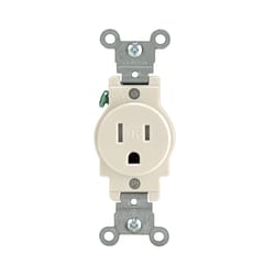 Leviton 15 amps 125 V Single Light Almond Tamper Resistant Outlet 5-15R 1 pk