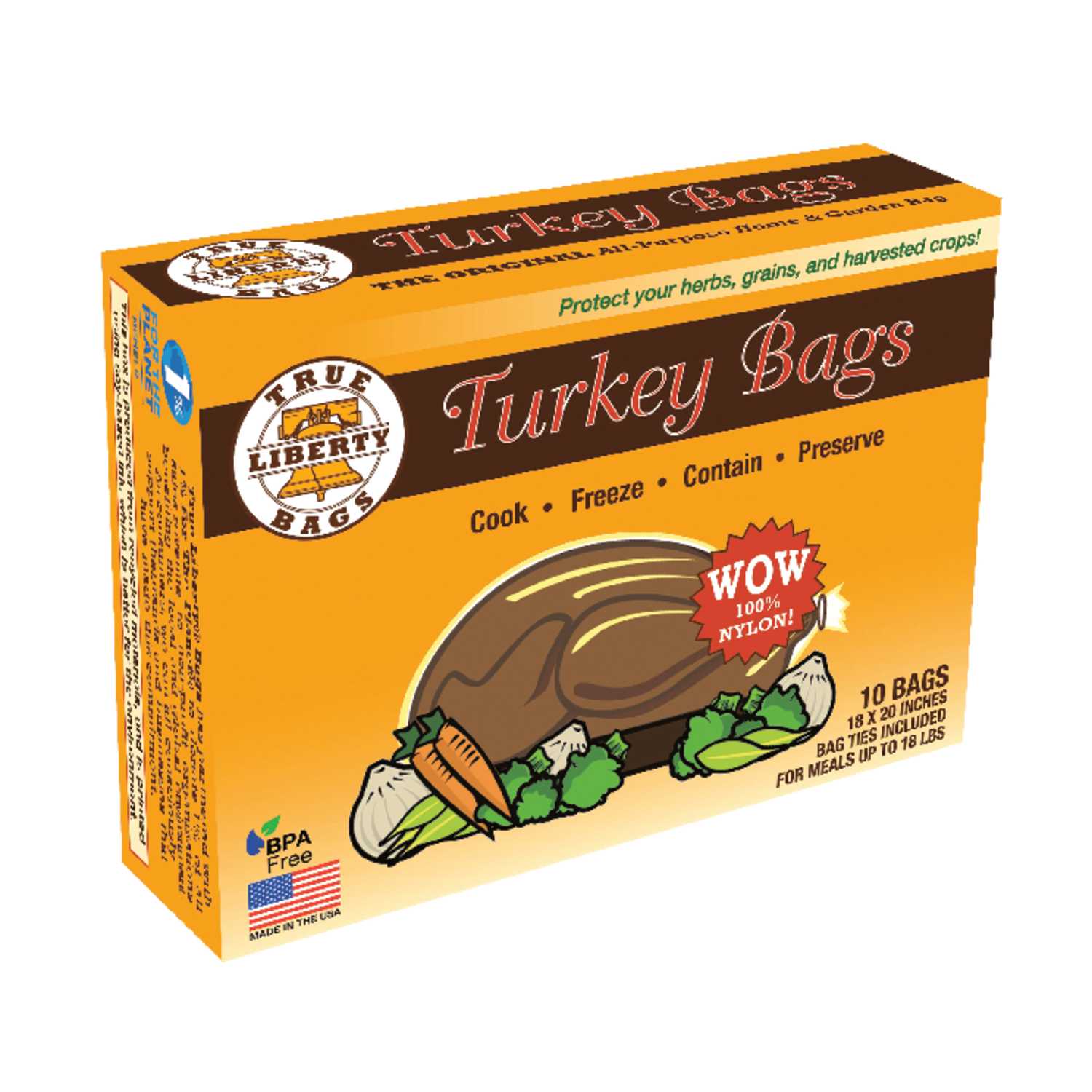 True Liberty Bags Turkey Bags All Purpose Home/Garden Bag 10 pk Clear