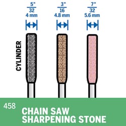 Dremel 5/32, 3/16, 7/32 in. Aluminum Oxide Cylindrical Grinding Stone 3 pk