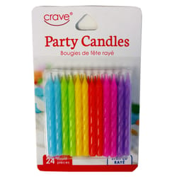 Crave Assorted Striped Birthday Candles
