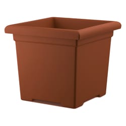 HC Companies 13.25 in. H X 15.5 in. W X 15.5 in. D Plastic Accent Planter Clay