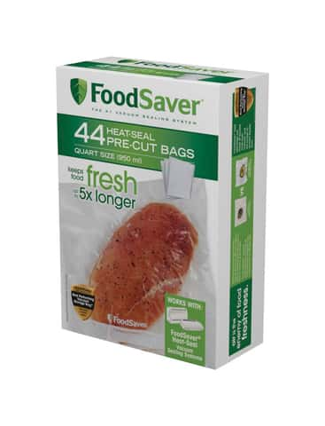 FoodSaver Vacuum Sealer Bags for Airtight Food Storage and Sous Vide, 1  Quart Precut Bags (44 Count)