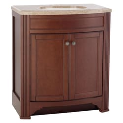 Continental Cabinets Single Dark Cafe Black Glaze Vanity Combo 30 in. W X 18-1/2 in. D X 33.5 in. H