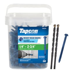 Tapcon 1/4 in. D X 2-3/4 in. L Steel Hex Head Concrete Screw Anchor 150 pk