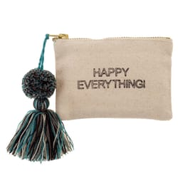 Karma Happy Everything Tassel Card Holder Cotton Canvas 1 pk