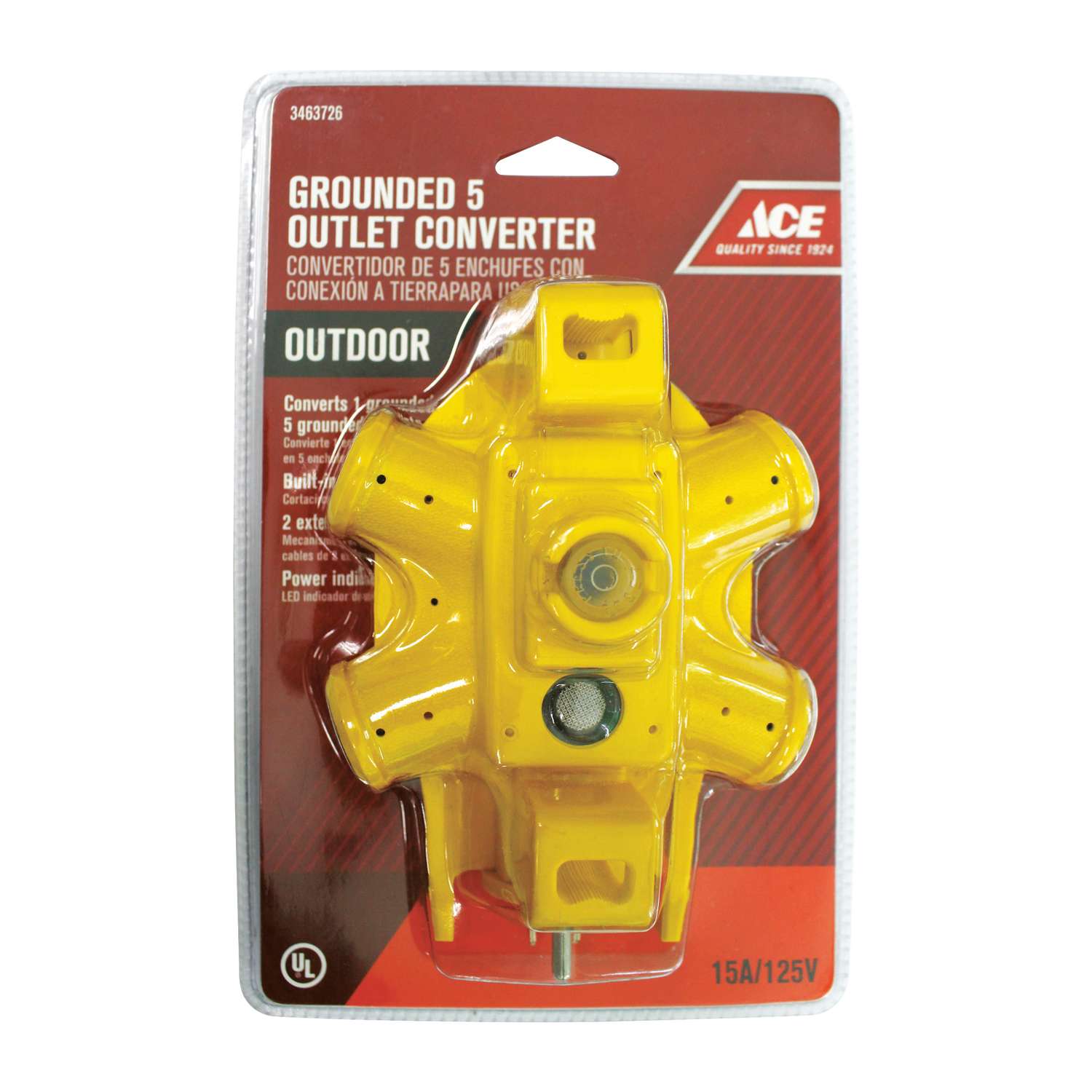 Ace Grounded 2 outlets Adapter 1 pk Ace Hardware