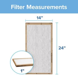 Filtrete 14 in. W X 24 in. H X 1 in. D Synthetic 2 MERV Flat Panel Filter 2 pk