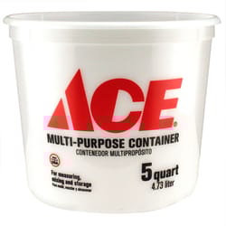 Ace  Clear  5 qt. Plastic  Bucket 