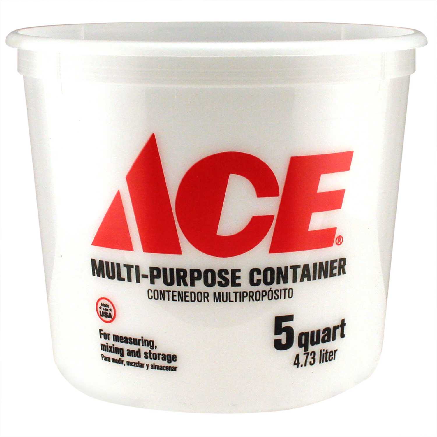 Ace Clear 5 qt. Plastic Bucket Ace Hardware