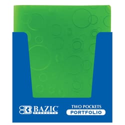Bazic Products Bubble Embossed 0.08 in. W X 9.33 in. L Assorted Poly Portfolio