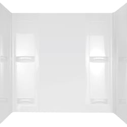 Delta Pro Series 57 in. H X 60 in. W X 32 in. L White Bathtub Wall Set