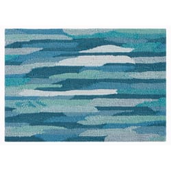Liora Manne Capri 2 in. W X 3 in. L Blue Polyester Accent Rug
